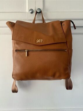 Tan Leather Backpack - Sleek Everyday Bag